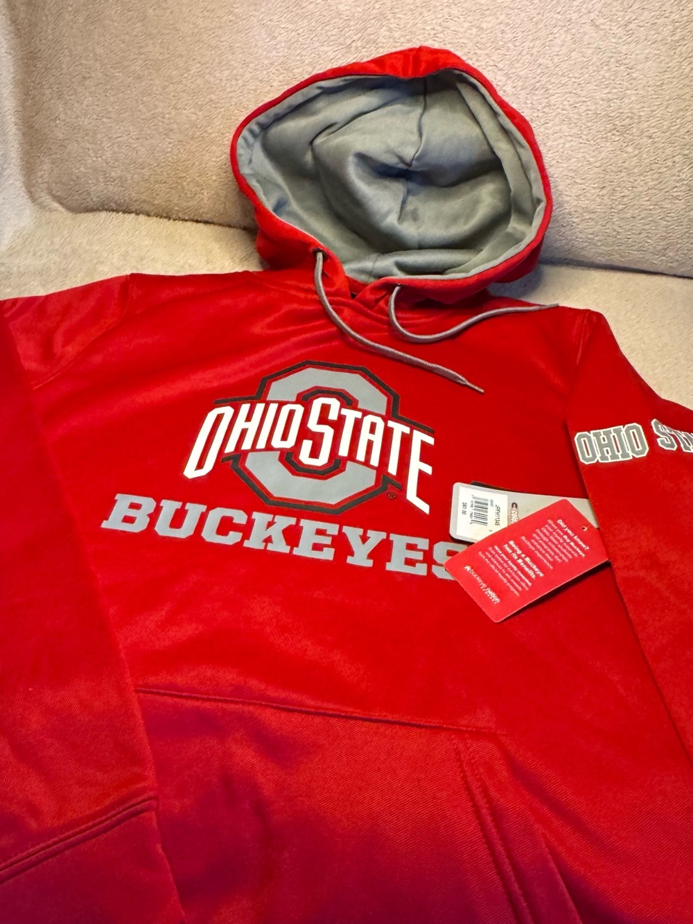 “Colosseum” OHIO STATE BUCKEYES Scarlet Red Hoodie Sweatshirt (NWT) Size S